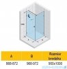 Riho Scandic NXT X201 kabina prysznicowa prawa 90x100cm czarna G001042121